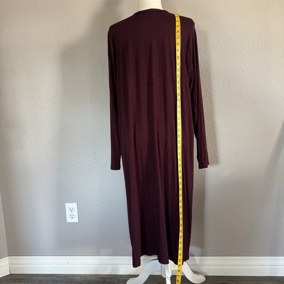 Torrid Womens Size 3X Maroon Super Soft Knit Duster Open Front Cardigan Sweater - Picture 5 of 10